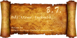 Büttner Teobald névjegykártya